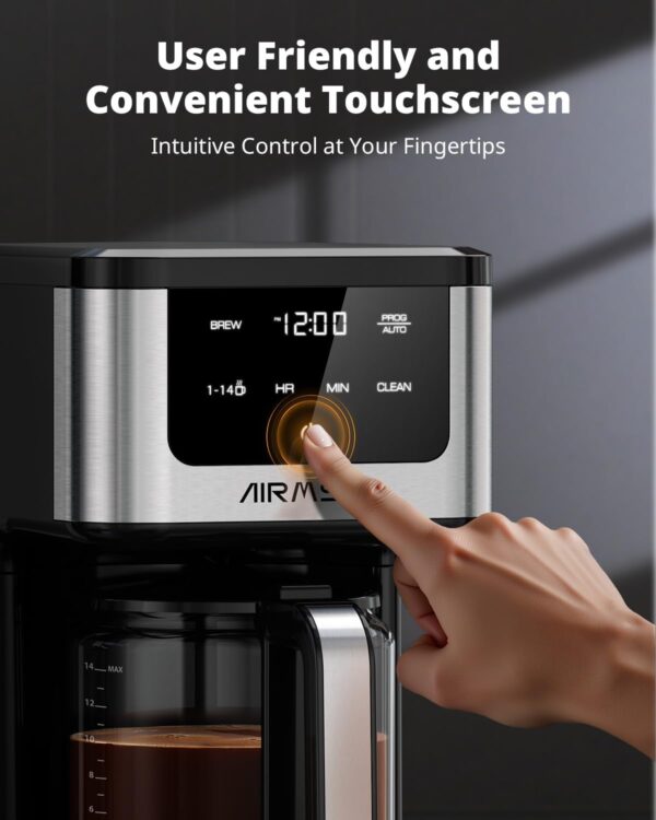 AIRMSEN 14-Cup Programmable Drip Coffee Maker – 1000W Fast B...
