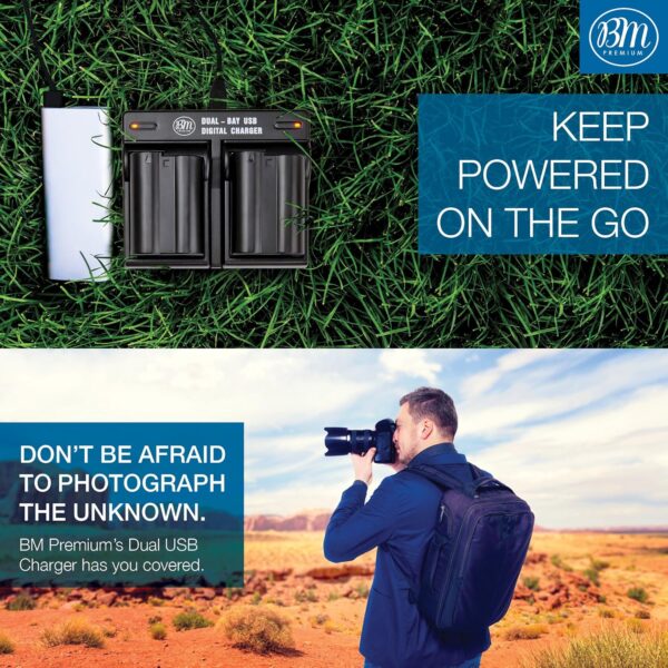 BM Premium 2 Pack of EN-EL15C High Capacity Batteries and Du...