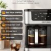 AIRMSEN 12-Cup Programmable Dual Coffee Maker – Single Serve...