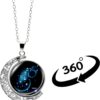 DEQIYIJI Zodiac Necklace Jewelry Birthday Gifts Astrology 12...
