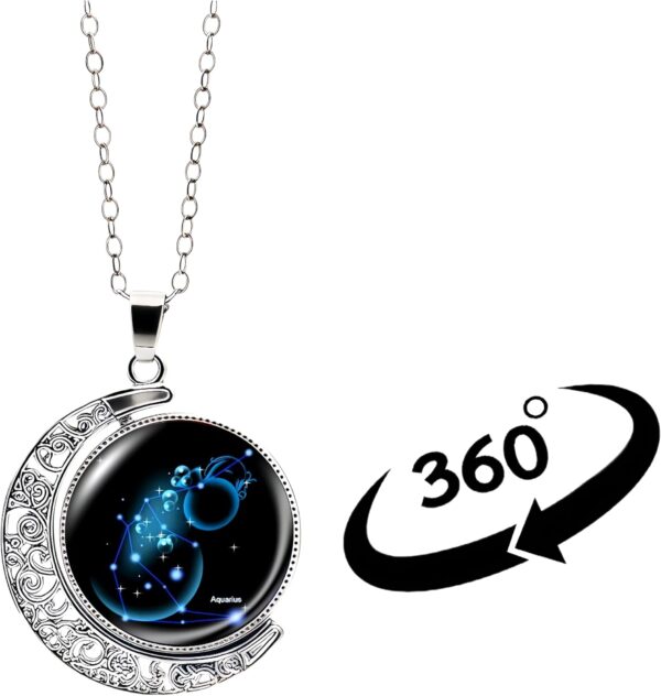 DEQIYIJI Zodiac Necklace Jewelry Birthday Gifts Astrology 12...