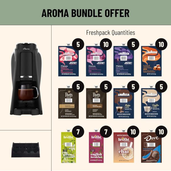 Flavia Aroma Brewer Bundle with 84 Freshpacks and 1 Merchand...