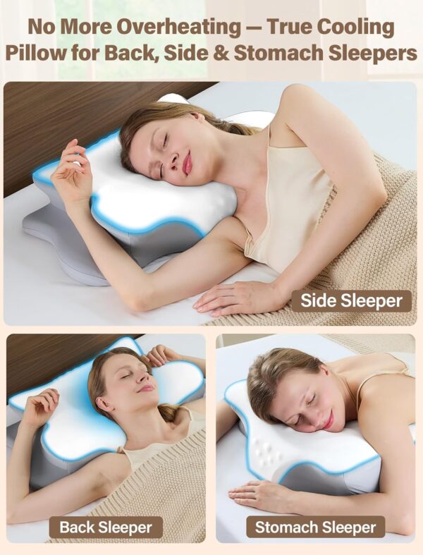 Cervical Neck Pillow for Pain Relief – Ergonomic Memory Foam...