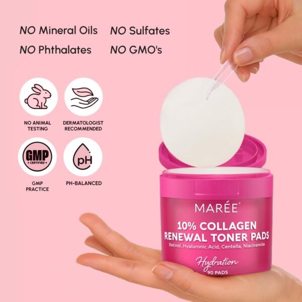 MAREE Collagen Acne Clearing Polishes - Toner Pads with Reti...